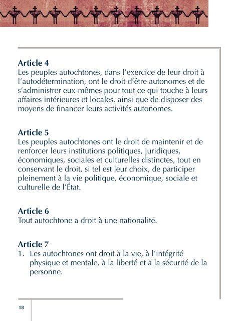 DÃ©claration des Nations Unies sur les droits des peuples autochtones