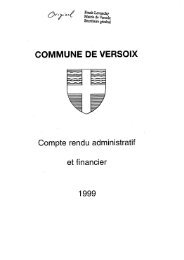 TÃ©lÃ©charger le Compte rendu administratif et financier 1999 - Versoix
