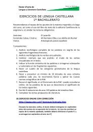 ejercicios de lengua castellana 1º bachillerato - Inici / Acces intranet
