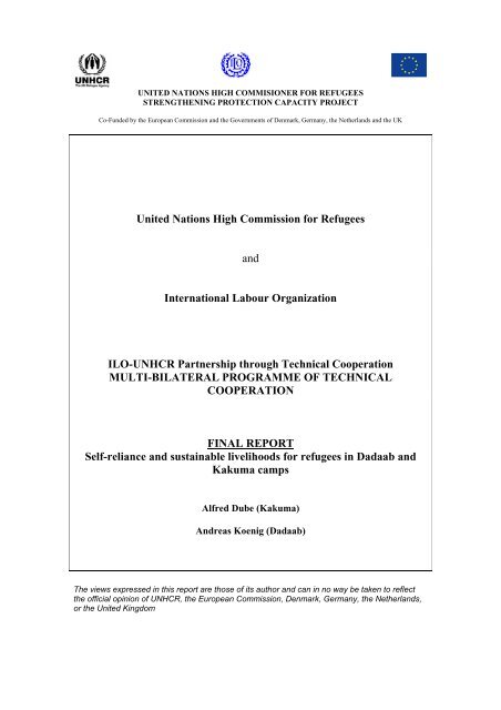United Nations High Commission for Refugees and ... - UNHCR