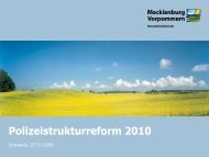 Polizeistrukturreform 2010 - Polizei Mecklenburg-Vorpommern