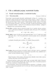 1 CÃ­le a zÃ¡kladnÃ­ pojmy statistickÃ© fyziky