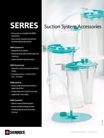 SERRES Suction System Accessories - GBUK Healthcare