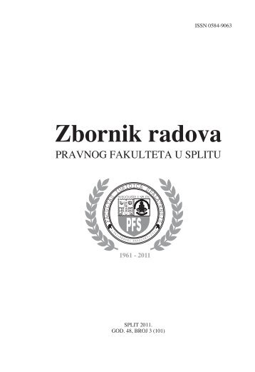 Zbornik radova - Pravni Fakultet