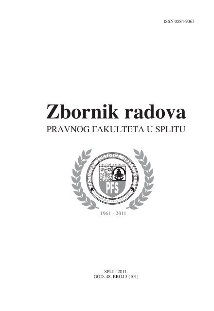 Zbornik radova - Pravni Fakultet