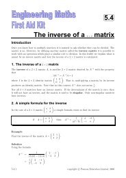 The Inverse of A 2x2 Matrix