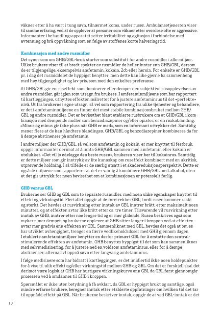 GHB/GBL kartleggingsrapport 2010 - KoRus Bergen