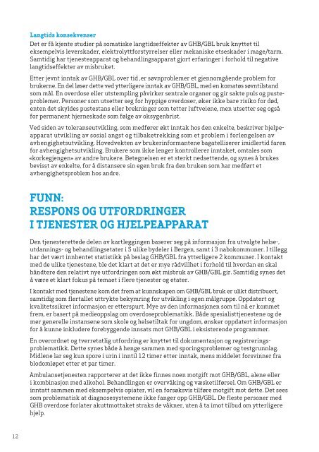 GHB/GBL kartleggingsrapport 2010 - KoRus Bergen