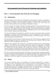 Environmental Code of Practice for Packaging - the Packaging ...