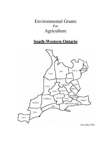 Environmental Grants South West Ontario - OFA