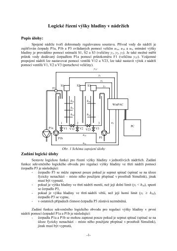 Å˜Ã­zenÃ­ vÃ½Å¡ky hladiny v nÃ¡dobÃ¡ch - LogickÃ© Å™Ã­zenÃ­ (.pdf)