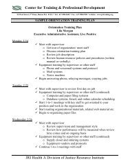 Sample orientation training plan - Peer Education & Evaluation ...