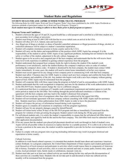 Student Rules and Regulations - UCSC International