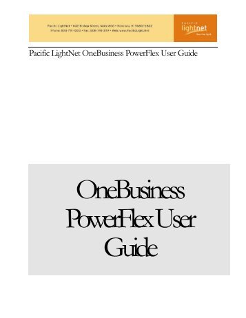 PowerFlex NGN User Guide - Wavecom Solutions