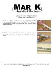 Installation instructions for tailgate check link straps, 41-53 ... - Mar-K
