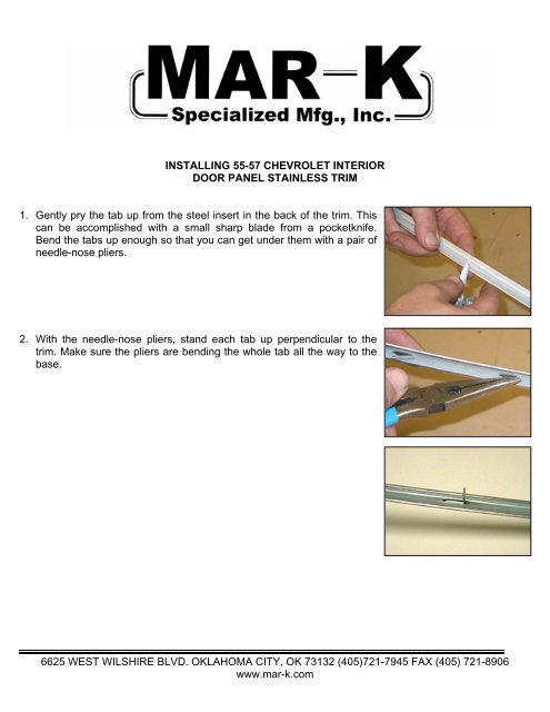 Installation instructions for tailgate check link straps, 41-53 ... - Mar-K