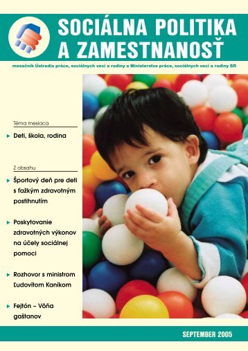 2005 09 SPZ 0905net (pdf) - Ãšstredie prÃ¡ce, sociÃ¡lnych vecÃ­ a rodiny