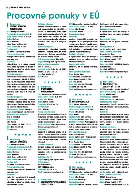 2005 09 SPZ 0905net (pdf) - Ãšstredie prÃ¡ce, sociÃ¡lnych vecÃ­ a rodiny
