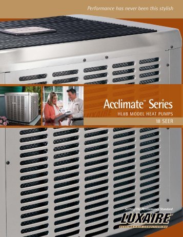 Luxaire Acclimate 8T Series 18+ SEER Heat Pumps from Luxaire ...