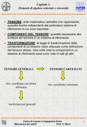 Capitolo 1: Elementi di algebra vettoriale e tensoriale