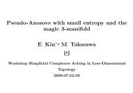 Pseudo-Anosovs with small entropy and the magic 3-manifold E. Kin ...