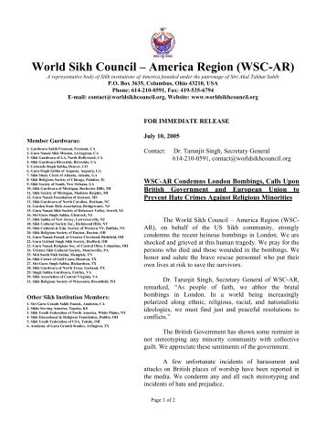 World Sikh Council – America Region (WSC-AR)