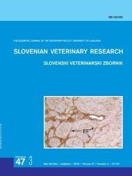 SLOVENIAN VETERINARY RESEARCH