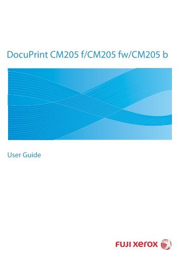DocuPrint CM205 fw - Fuji Xerox Printers