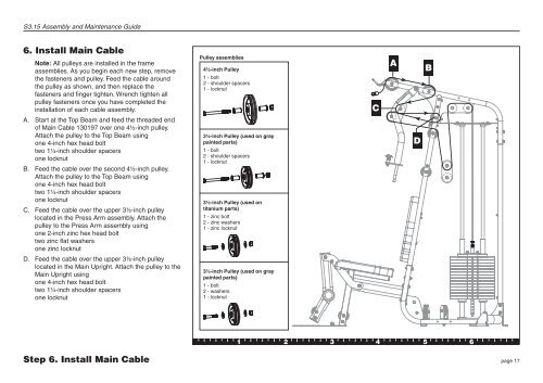 S3.15 Strength System Base Owner's Manual - Precor