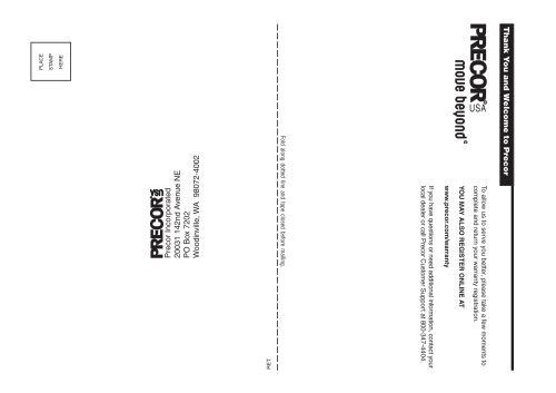 S3.15 Strength System Base Owner's Manual - Precor