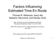 Factors Influencing Estimated Time En Route - Institute for Systems ...