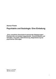 Psychiatrie und Soziologie. Eine Einladung - Prof. Dr. med. Asmus ...