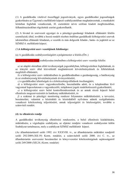 Zalakaros Város Polgármesteri Hivatala Szervezeti és Működési ...