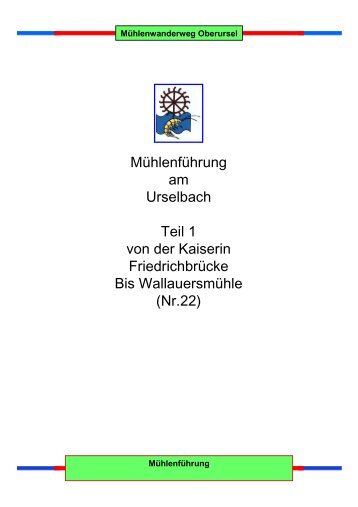 Mühlen von 01 bis 022 - Verein für Geschichte und Heimatkunde ...