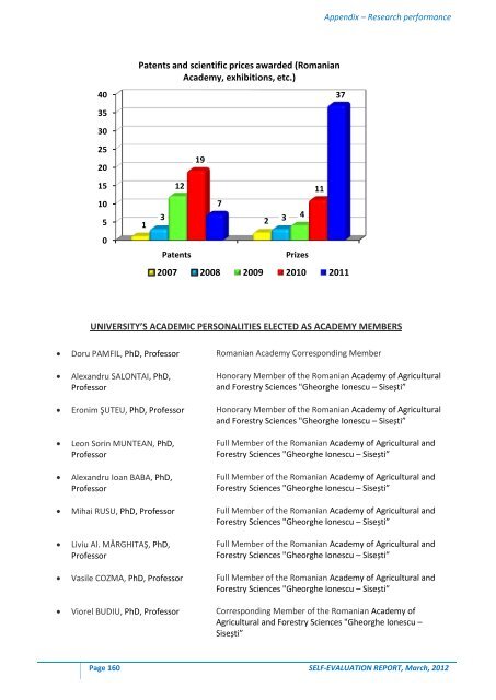 self evaluation report - Universitatea de ÅžtiinÅ£e Agricole ÅŸi MedicinÄƒ ...