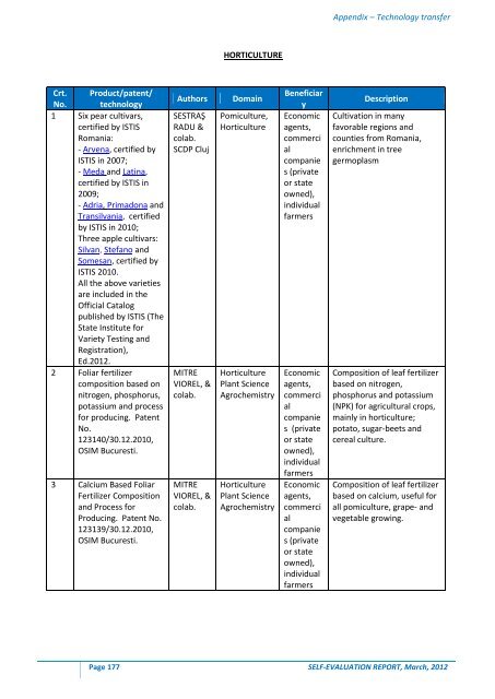 self evaluation report - Universitatea de ÅžtiinÅ£e Agricole ÅŸi MedicinÄƒ ...