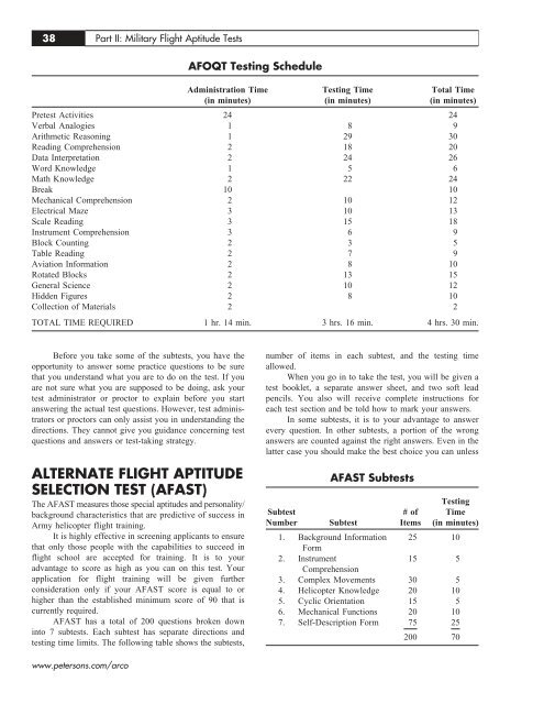 Military Flight Aptitude Tests - USAREC - U.S. Army