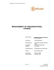 Management of Organisational Change Policy - Cafcass