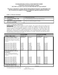 COLORADO HEALTH PLAN DESCRIPTION FORM - Cigna