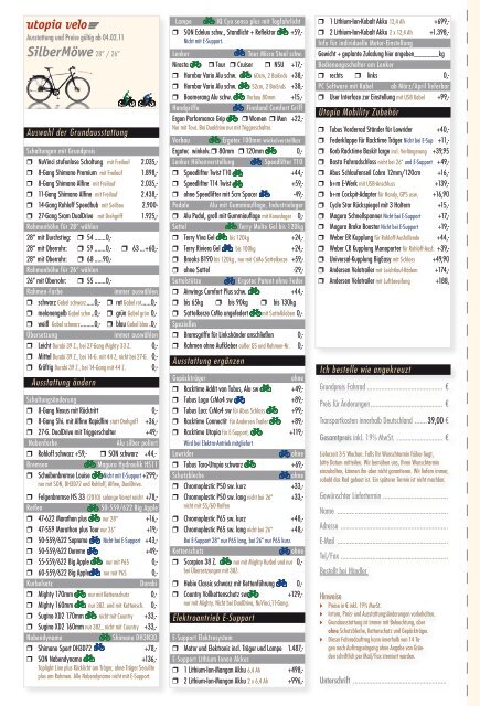 Neuheiten 2011 - Utopia velo gmbh
