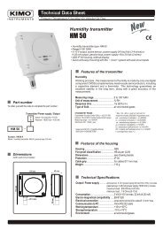 KIMO HM50 Data Sheet - Envirolab