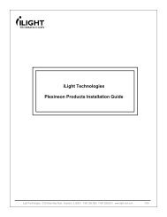 iLight Technologies Plexineon Products Installation Guide