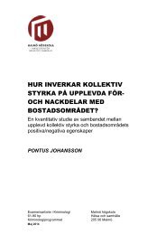 Kandidatuppsats, Kriminologi - Pontus Johansson