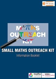 SMALL MATHS OUTREACH KIT Information Booklet - Maths Careers