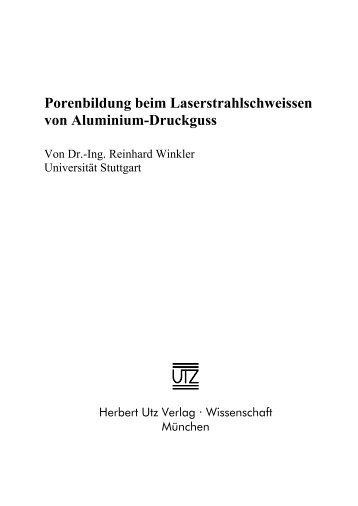 Porenbildung beim Laserstrahlschweissen von Aluminium-Druckguss