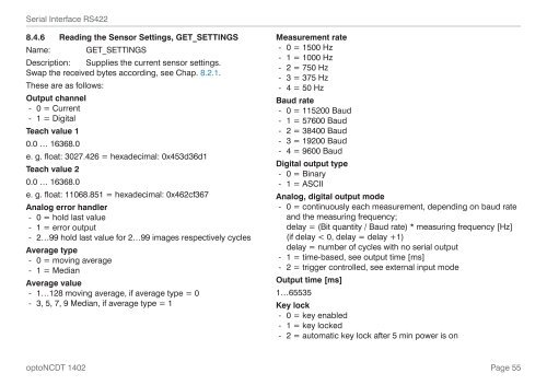 Manual optoNCDT 1402 - Micro-Epsilon