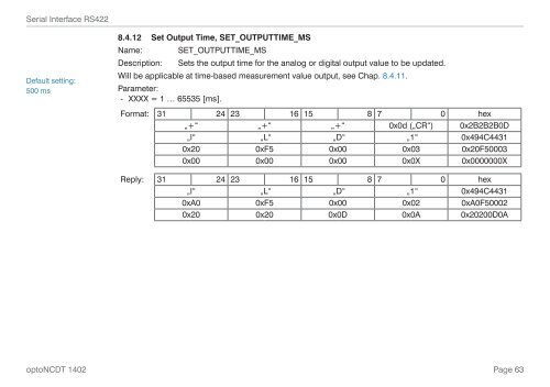 Manual optoNCDT 1402 - Micro-Epsilon