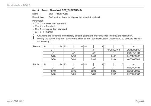 Manual optoNCDT 1402 - Micro-Epsilon