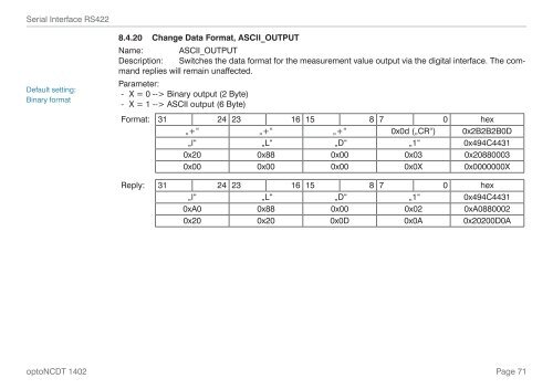 Manual optoNCDT 1402 - Micro-Epsilon