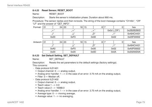 Manual optoNCDT 1402 - Micro-Epsilon